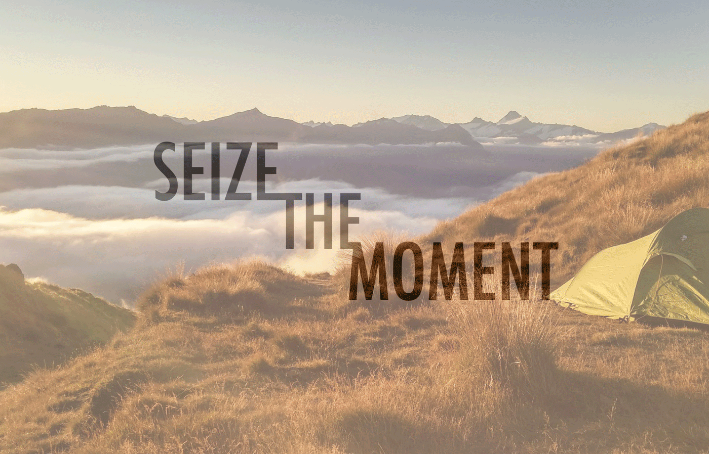 GIF image that reads: Seize The Day. Seize The Night. Seize the Moment.