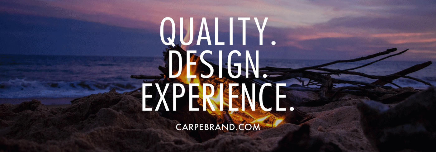 Carpe Brand. Quality. Design. Experience. Sliding GIF