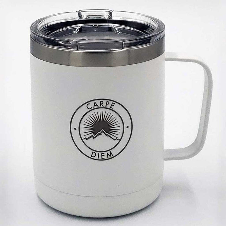 Carpe Diem Stainless Mug - White